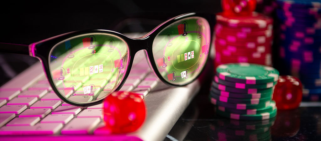 virtual reality headset, online casino player, immersive gaming experience, futuristic technology, digital gambling