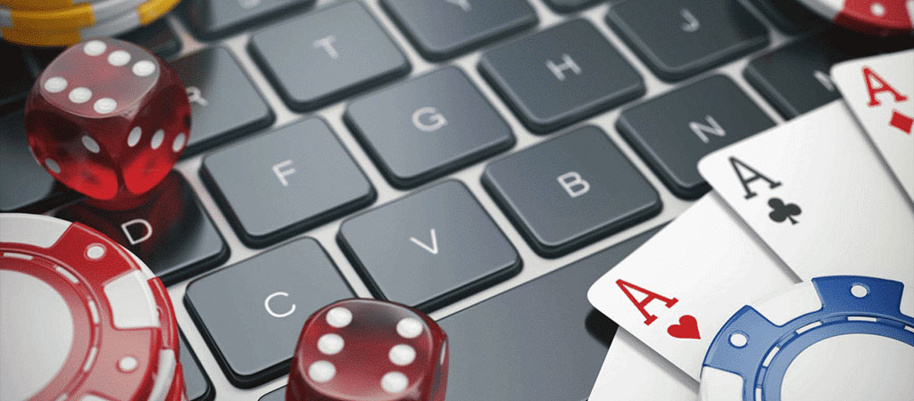 winning online casino, laptop, money, jackpot, chips, dice, aces, excitement, gambling succes