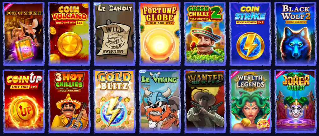 Available Games and Providers at Spinight, casino games