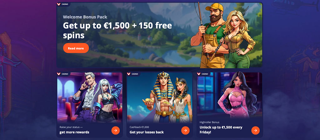 Free Spins V.Vegas, no deposit bonus