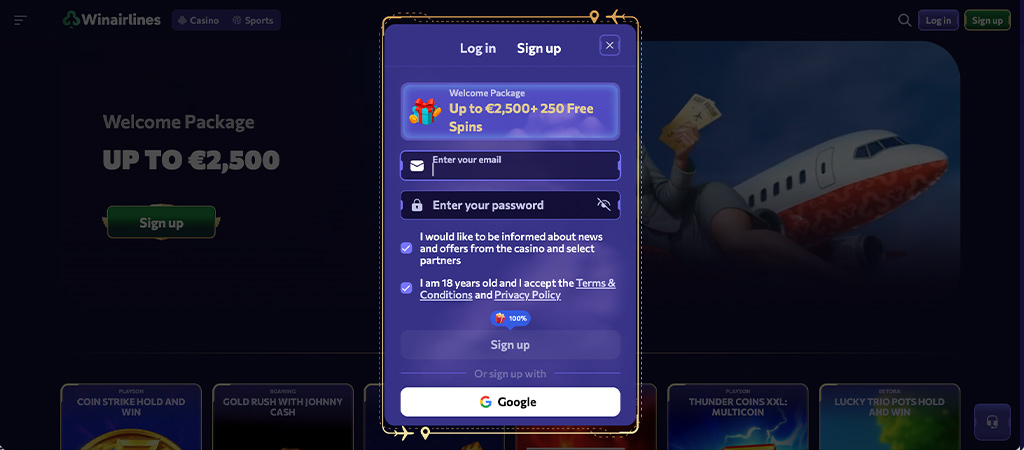 How to Register on the Winairlines Casino Platform in 5 Steps
