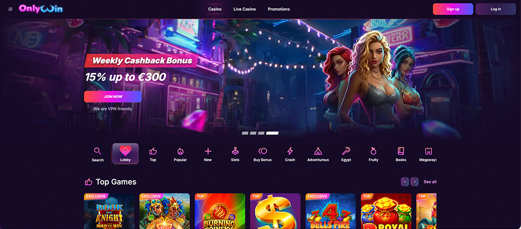 Onlywin Casino, Bonuses and Promotions 2026
