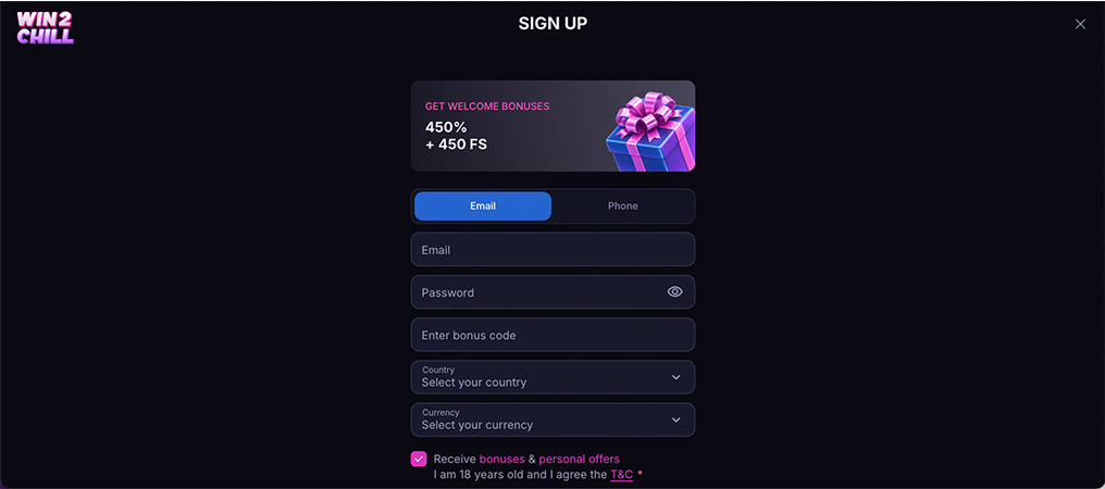 How to Register on The Win2Chill Casino Platform in 5 Steps